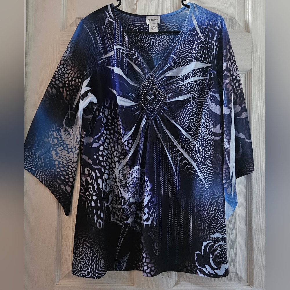 Chico's Jeweled Blouse